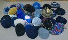 Lot 90 Jewish Kippah Kippot Judaica Israel Fabric Yarmulke Mixed Sizes Used