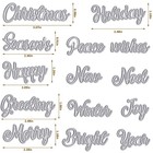 Hying Christmas Words Cutting Dies For Card Making  Xmas Greeting Words Die