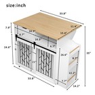 Pet Furniture Kitchen Island Dog Crate Cattery End Table W Wheels Sliding Doors