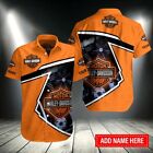 Personalized Harley Motor Racing Davidson Casual Button Down Shirt Unisex Adults