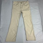 Prana Brion Pants Slim Fit Outdoor Mens 34x32 Tan Khaki