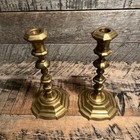 Vintage Solid Brass Candlestick Holders Pair Traditional Decor