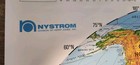 Vintage 1997 Nystrom World Pull-down Classroom School Map     Model 1sr99 