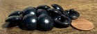 Set Of 12 Vintage Nos Glossy Domed Black Plastic Shank Buttons 15 5mm 5 8  16107