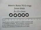 8mm Id X 12mm Od X 2mm Thick O-ring   Buna-70    Quan 5 