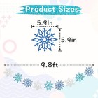 2 Pieces Snowflake Garland Banner Christmas Hanging Decorations  Winter 