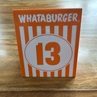 Whataburger Table Tent No  13 Card Texas Hamburger Restaurant Lucky  13