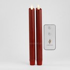 Luminara Led Flameless Wax Taper Candles With Realistic Dancing Flame 2pcs