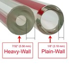  heavy-wall W red Line  Boiler Sight Gauge Glass 5 8  Od  Length  8-3 8  To 14  