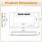 42 Inches Ultra-thin Electric Fireplace Wall-mounted   Recessed Fireplace Heater