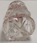 Vintage Eapg  Glass Thimble With Red Glass Top  Pattern Glass