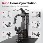 Full Body Home Gym System Exercise Equipment Workout Station  150lb Weight Stack