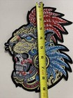Aztec Skull Warrior Large Back Patch  Embroidered  Iron On  9    X 7     New