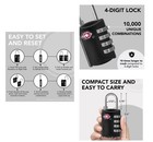 Approved Travel Tsa Luggage Locks- 4 Digit Combination Steel Padlocks 1pc Pack