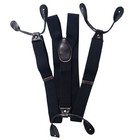 Button Holes Link Men s Suspenders-black With 6 Button Holes 2 Length Adjusters
