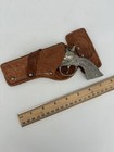 1960   s Vintage Hubley Chief 7  Ornate Diecast Cap Gun   Florida Leather Holster
