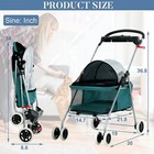 4 Wheels Pet Stroller Folding Waterproof Portable Travel Cat Dog Jogger Stroller