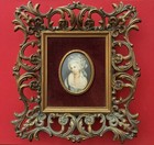 Prints Red Velvet Ornate Plastic Victorian Frames Bubble Glass Set Of 2