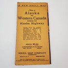 Vintage Kroll s Map Of Alaska   Canada 1950 s  large Map 