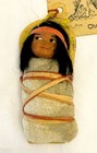 Rare Vintage Native American Indian Papoose Cheyenne wy Souvenir Dennison Mailer