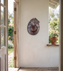African Wood Mask Hand Carved Ceremonial Tribal Tiki Decor Wall Hanging - Voodoo