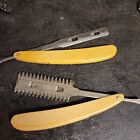 Vintage Antique Safety Straight Razor Lot Gillette Gem Ever Ready Shaving Brush 