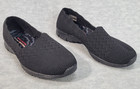 Skechers Seager Stat Flat Wide Fit Memory Foam 49481w Black Women s Size 7 5
