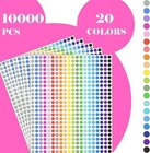 10000 Pcs Small Dot Stickers 1 4  Round Color Coding 1 4   Multi-colored 