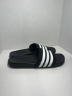 Adidas Adilette Comfort Slide Sandals Black White 3-stripes Unisex
