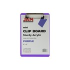 Jam Paper Plastic Clipboard Memo Size Purple  331cpmpu 
