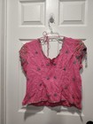 Indian Pakistani Beaded Kurti Top Pink Blue And Gold Design Size Xl Bollywood