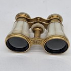Lemaire Fabt Paris Antique Mother Of Pearl Brass Opera Glasses With Case