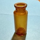 Antique Amber Apothecary Medicine Bottle Hand Blown Bim Tooled Lip C  1890-1915