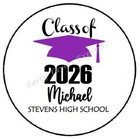Class Of 2026 Personalized Custom Envelope Seals Labels Stickers Party Favors