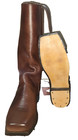Cavalry Boots Civil War Stove Pipe Brown  Handmade Genuine Leather Common Boot