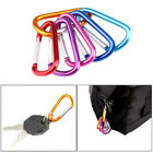 10-200pcs Aluminum Carabiner D Shape Spring Clip Snap Key Hook Keychain Buckle
