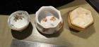 Lot Of 3 Antique Porcelain Salt Dishes Nippon Austria Early Japan Allover Gold