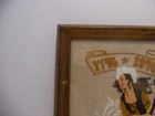 Vtg Molly Pitcher Embroidery Framed Picture Molly Pitcher Standing With Cannon 1