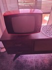 1970 s Vintage Black And White Television Set Antique And Collectible