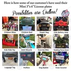 Custom Any Sate Mini Bicycle Personalized Outdoor Metal License Plate For Kids