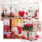Valentine s Day Table Decorations 3pcs Vintage Victorian Valentines Wood Tall St