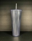 Starbucks Winter Holiday 2019 24oz Silver Platinum Bling Studded Tumbler Cup