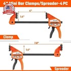 4   Mini Bar Clamps For Woodworking 4 Pack  40lbs Load Limit