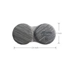 Silver Gray 6 Pcs Wood Grain Contact Lens Case Travel Holder Storage Box Kit