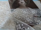 Antique French Lace Cotton Trim Intricate Pattern 36 Inches doll Size Lace