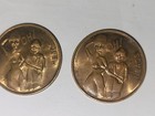 Lot Of 5 Vintage Comic nude Coins Heads Tails Adult Risque Flip Tokens Variety