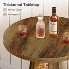 Round Bar Table  39 4  H Industrial High Top Pub Table With Storage For Bistro