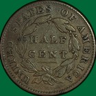 1832 Classic Head Half Cent Extremely Fine Xf Coin  41631