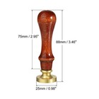 Letter Wax Seal Stamp Alphabet J Wooden Handle Removable Brass Head Classic