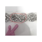 Ivory Satin Ribbon Rhinestone Crystal Wedding Dress Belt Bridal Sash 95  Callout